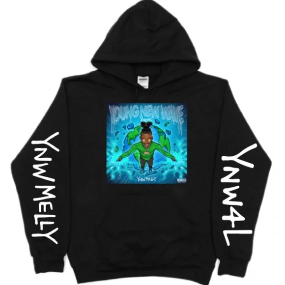 Sweaters Ynw Melly Young New Wave Pullover Hoodie Sweater Rap